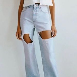 Zara wide leg mom jeans
